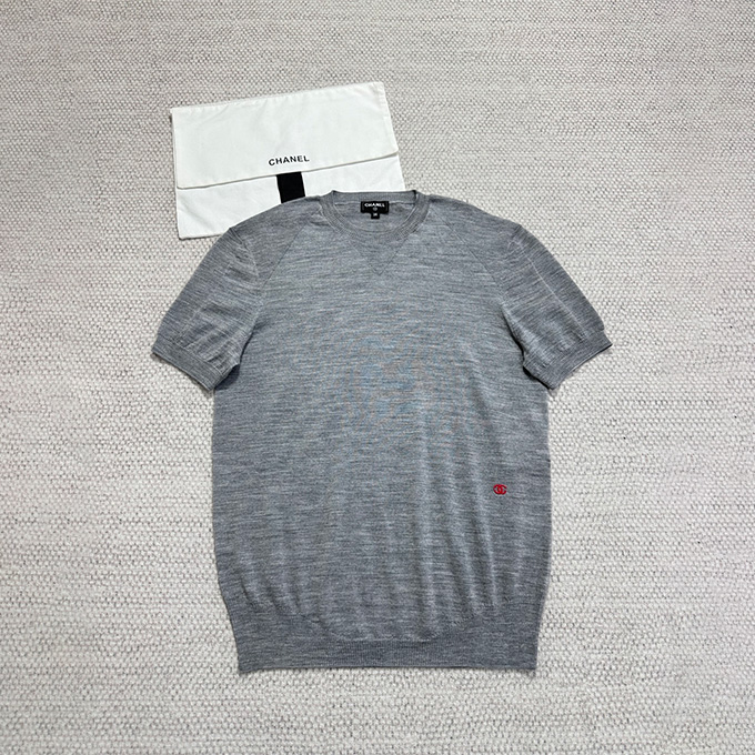 9A+ quality chanel silk cashmere blend knit t-shirt